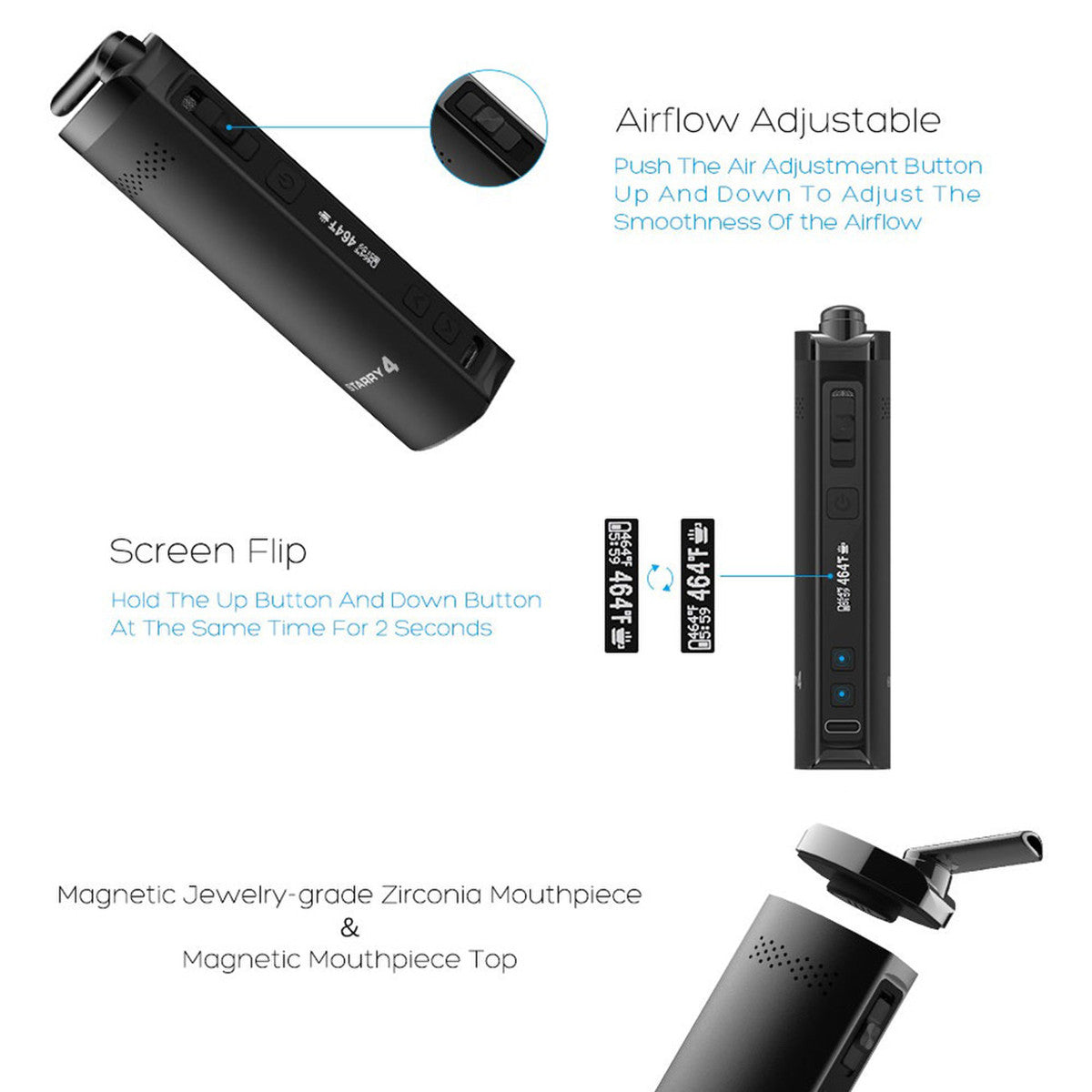 XVape XMAX Starry 4.0 Dry Herb Vaporizer 2550mAh