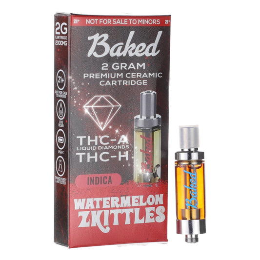 Baked THC-A Liquid Diamonds Watermelon Zkittlez Cartridge - 2000mg - hqdtechusa