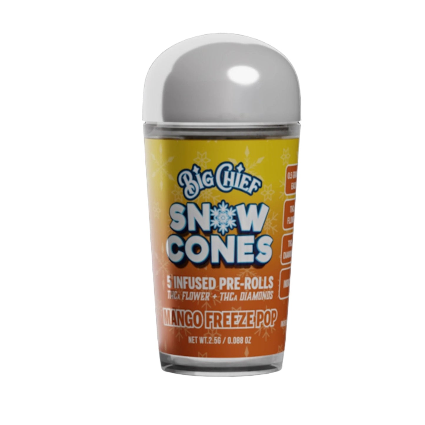 Big Chief THC-A Snow Cone Pre-rolls - 5ct - hqdtechusa