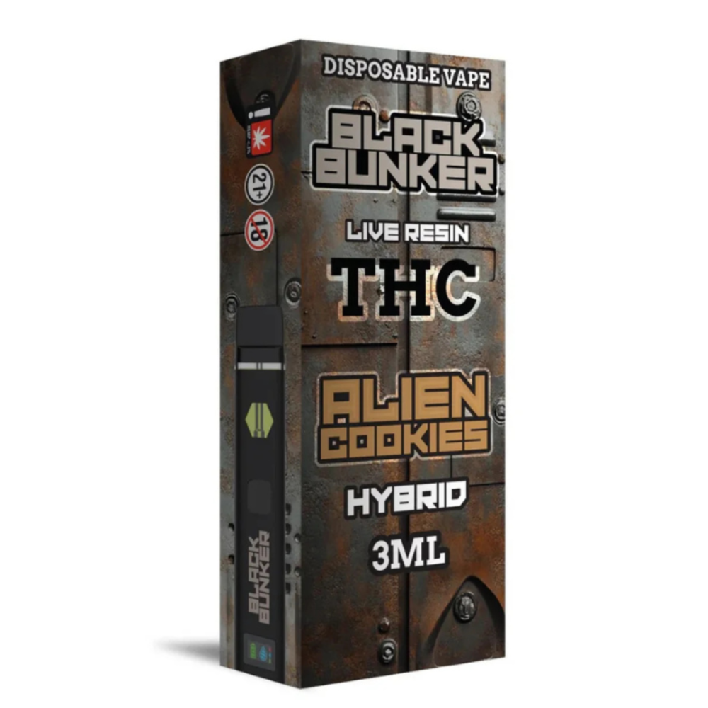 Black Bunker Live Resin THC Disposable 3ML - Alien Cookies