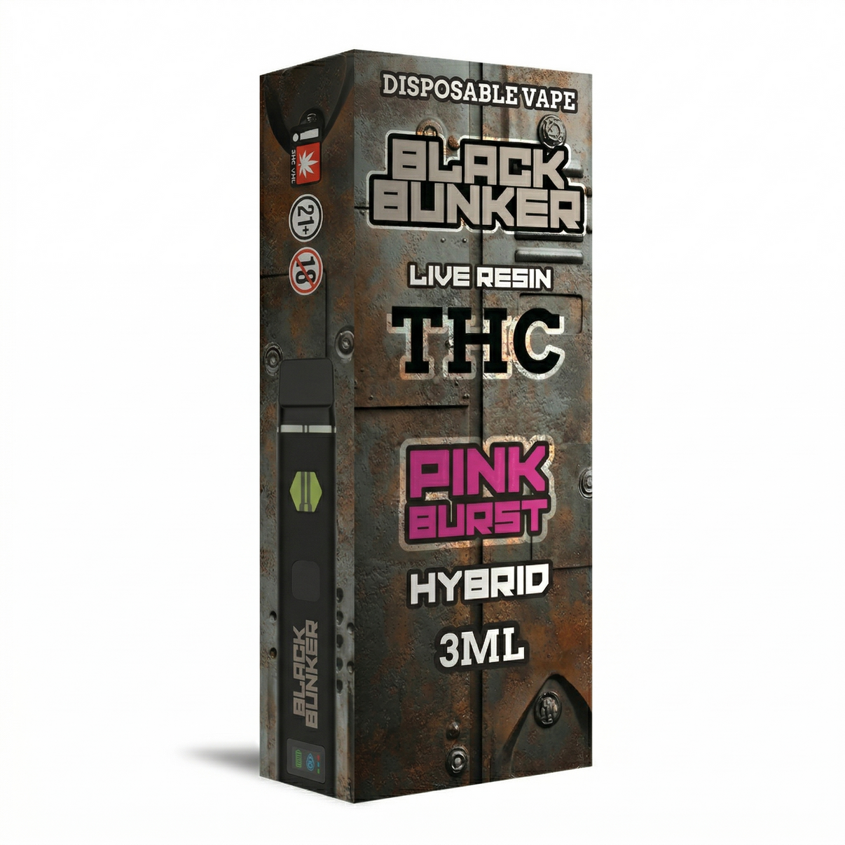 Black Bunker Live Resin THC Disposable 3ML - Pink Burst