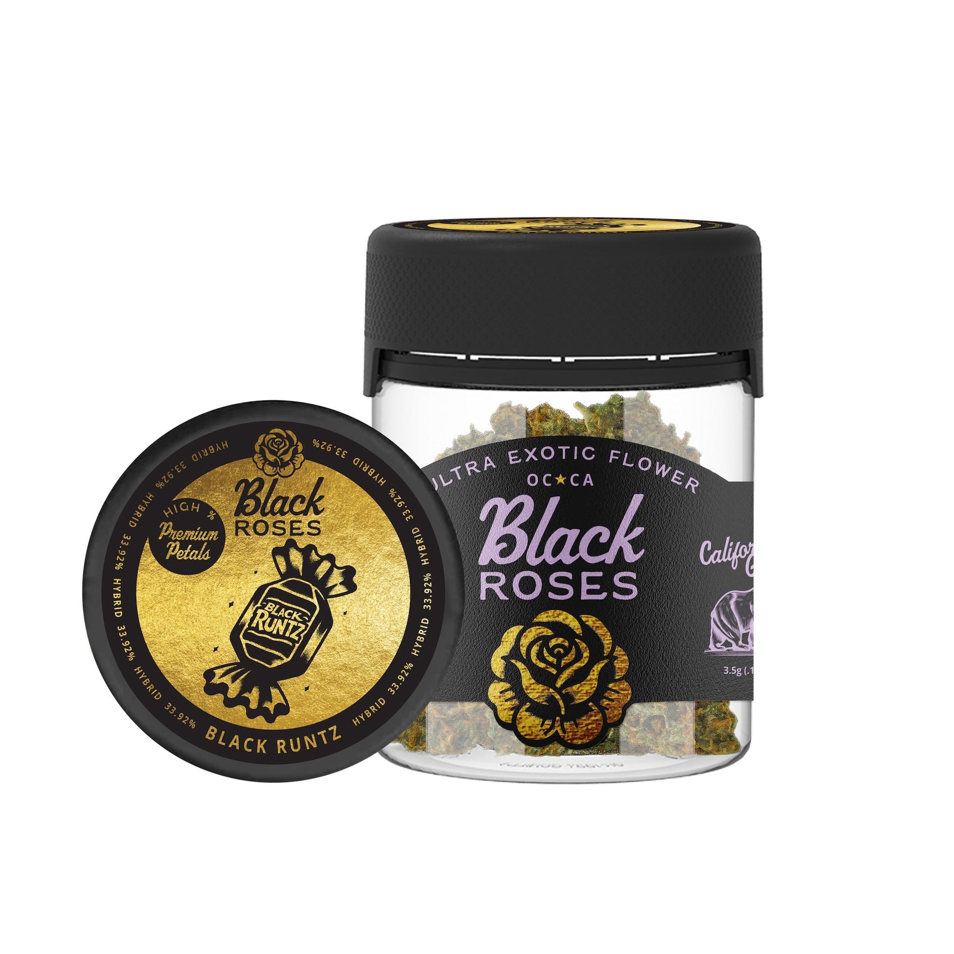 Black Roses Ultra Exotic Black Runtz THC-A Flower - 3.5g - hqdtechusa