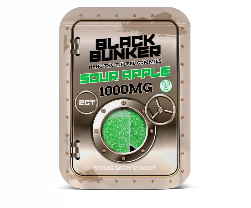 Black Bunker Nano THC Gummies 1000MG (2Ct)