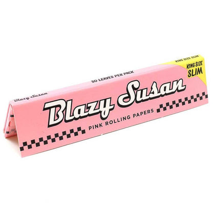 Blazy Susan Pink King Size Slim Rolling Papers - hqdtechusa