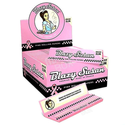 Blazy Susan Pink King Size Slim Rolling Papers - hqdtechusa