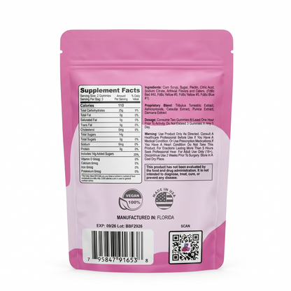 Bliss Bears Female Enhancement Gummies (6 Ct) - Back