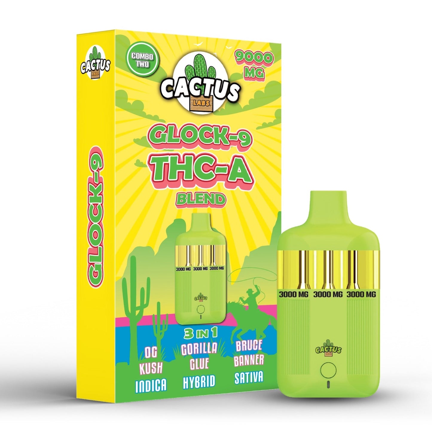 Cactus Labs Glock-9 THC-A Blend Vaporizer - 9000mg