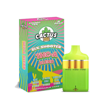 Cactus Labs Six Shooter Liquid Diamonds THC-A Blend Vaporizer - 6000mg