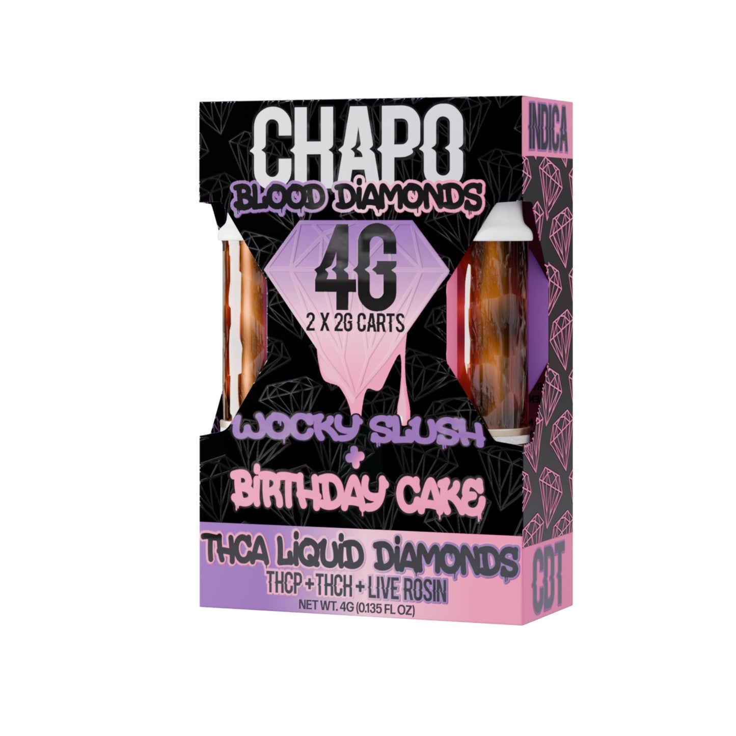 Chapo Liquid Diamonds Duo THC-A Cartridge - 4000mg - hqdtechusa