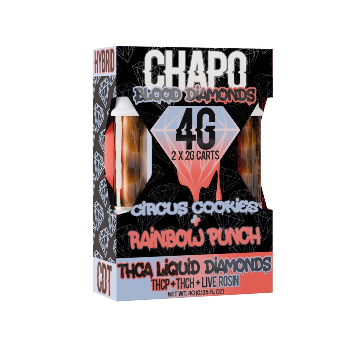 Chapo Liquid Diamonds Duo THC-A Cartridge - 4000mg - hqdtechusa