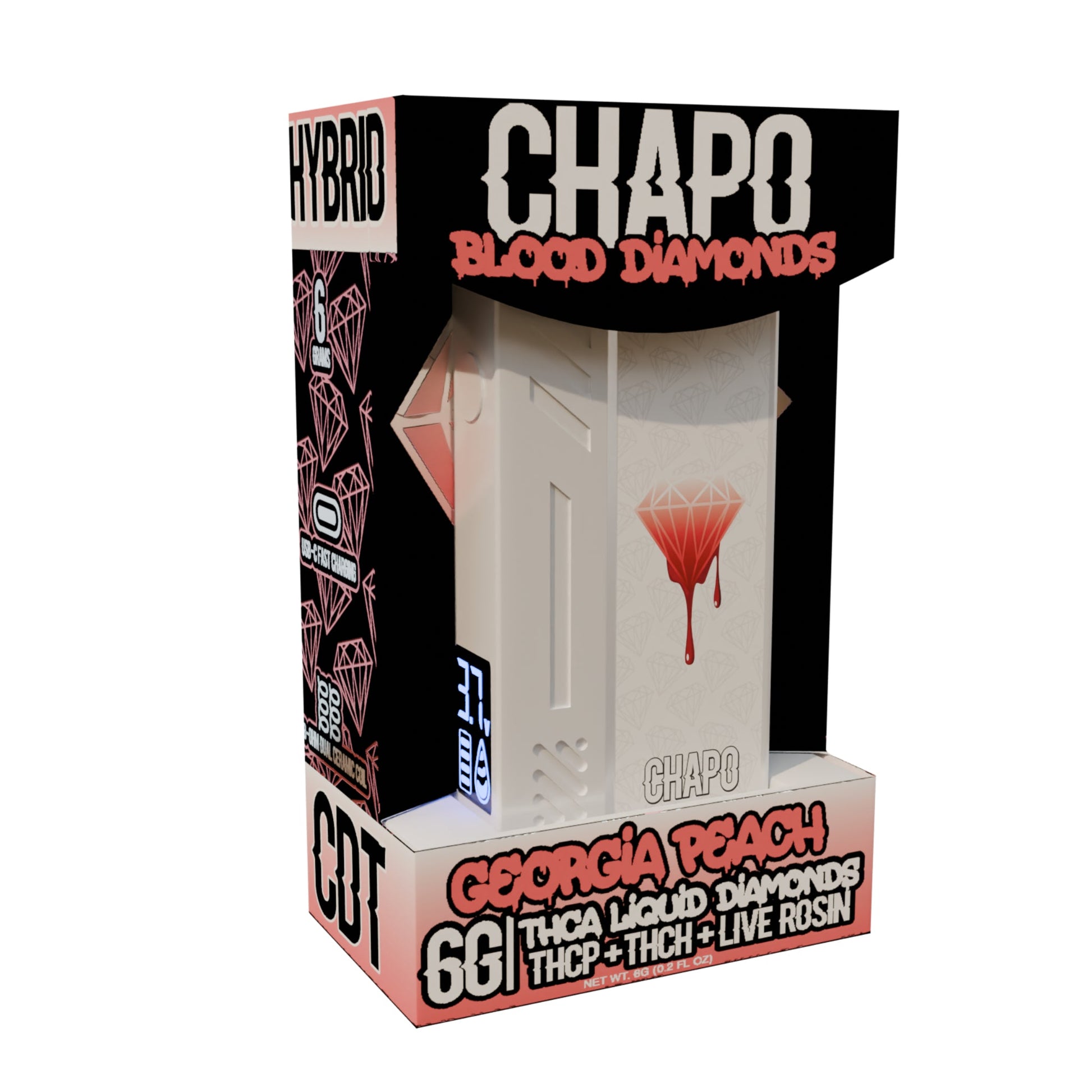 Chapo Liquid Diamonds THC-A Vaporizer - 6000mg - hqdtechusa