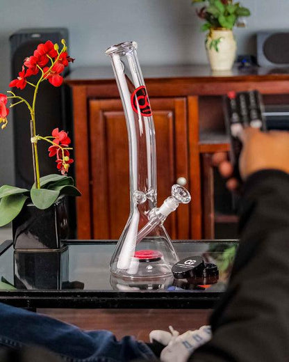 17" Compton Glass Beaker Bong Magnetic Grinder Combo