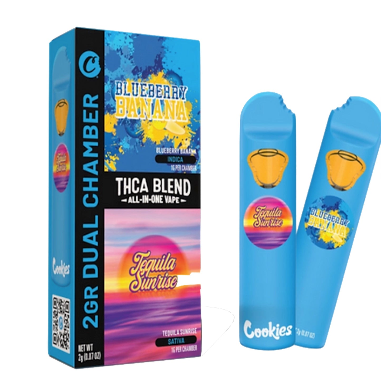 Cookies Blueberry Banana/Tequila Sunrise THC-A Vaporizer - 2000mg