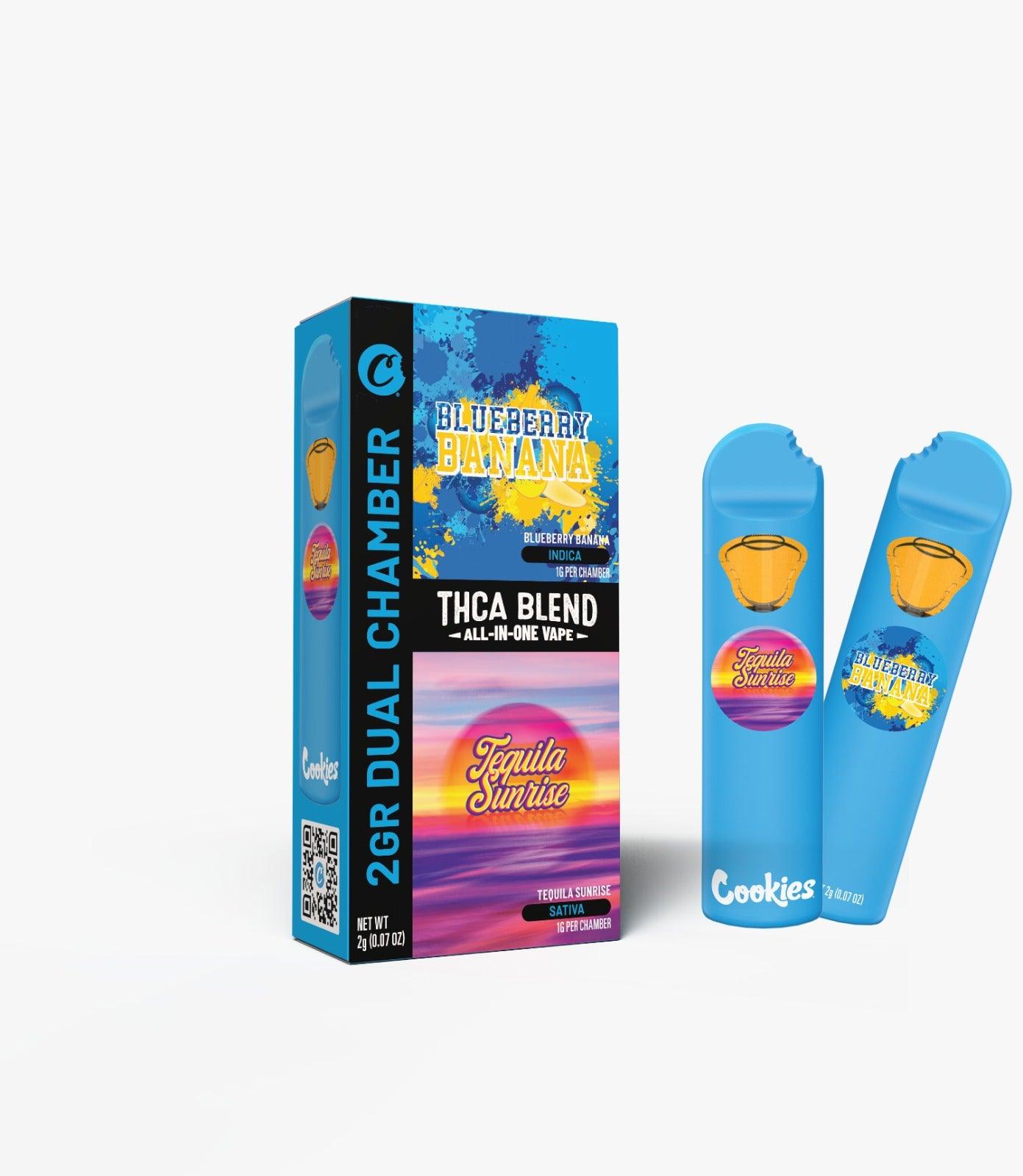 Cookies Live Resin Dual Chamber Vape 1G - Dual Strain | THC Disposable Vapes | HQD Tech USA