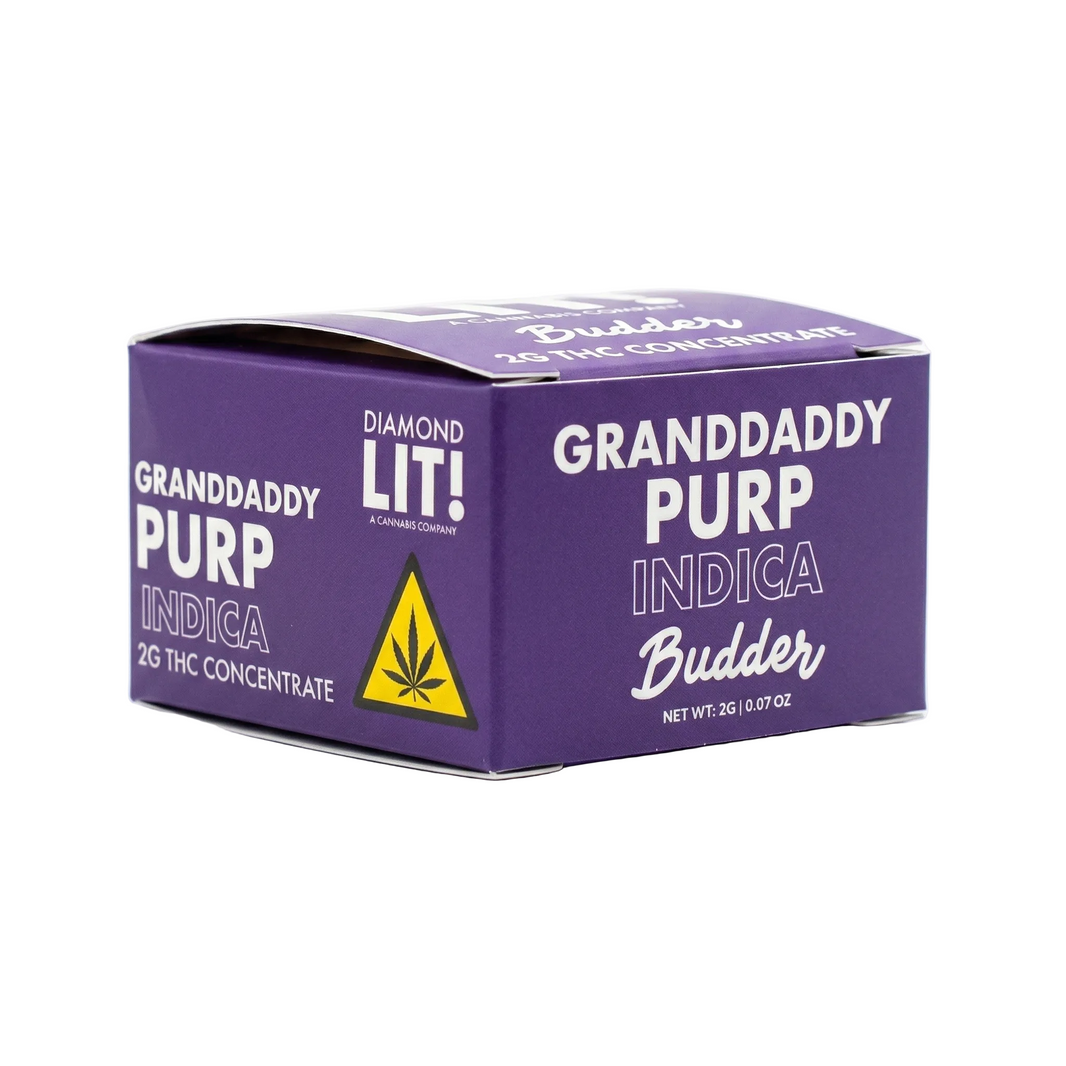 Diamond Lit! THC Budder 2000mg - Granddaddy Purp
