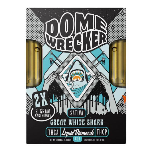 Dome Wrecker Great White Shark THC-A Duo Cartridges - 4000mg - hqdtechusa