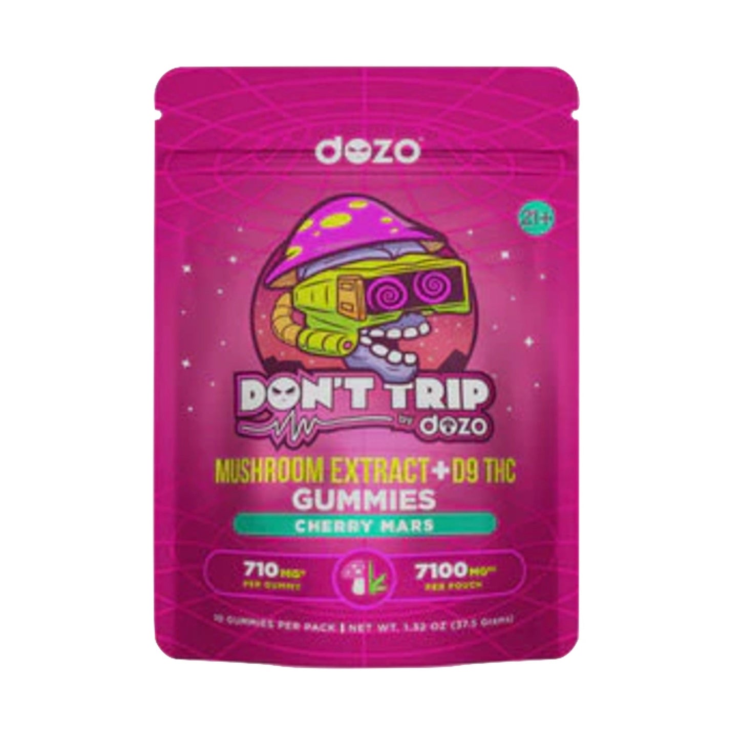 Dont Trip Shroom + Delta 9 Cherry Mars Gummies - 7100mg - hqdtechusa