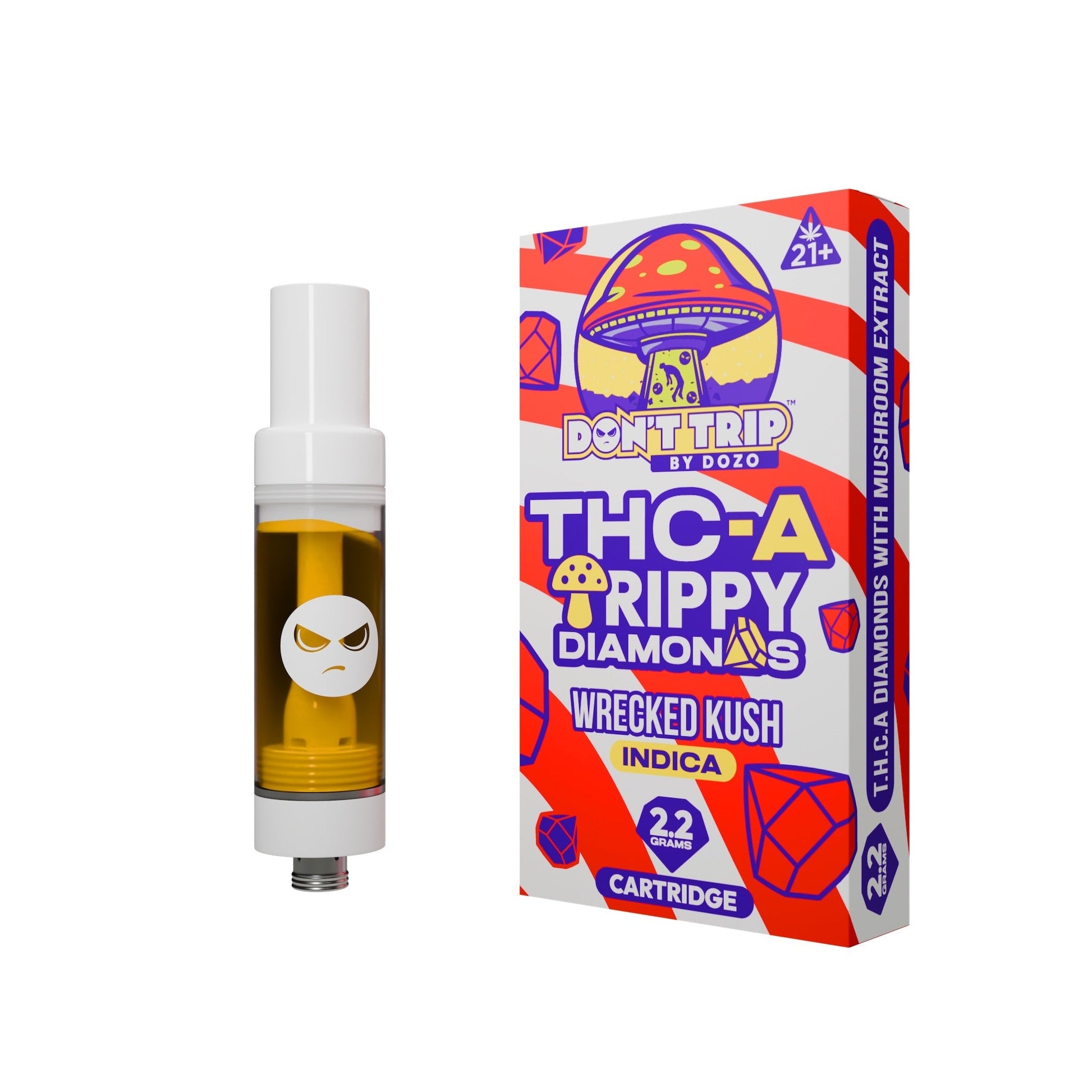 Dont Trip Shroom + THC-A Wrecked Kush Cartridge - 2200mg - hqdtechusa