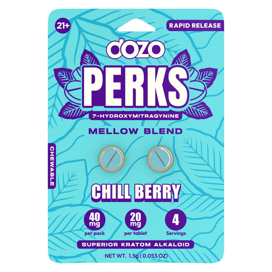 Dozo Perks 7-Hydroxymitragynine (7-OH) Mellow Blend Tablets - 40mg (2ct)