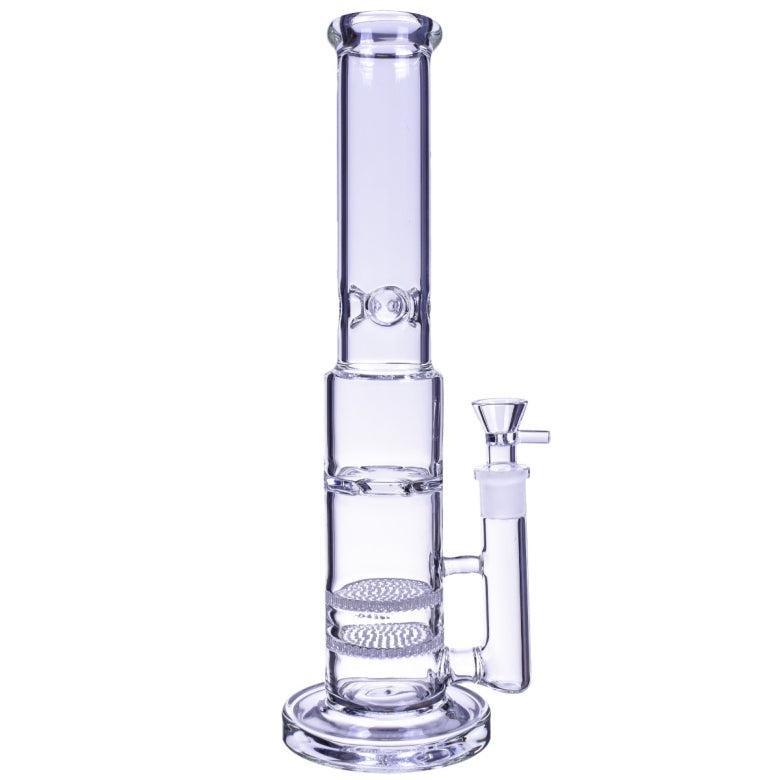 17" Dual Honeycomb Straight Tube Bong