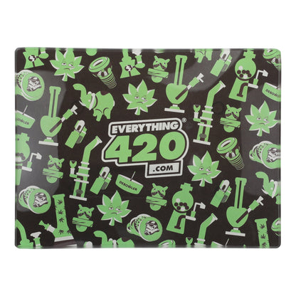 E420 Small Glass Rolling Tray