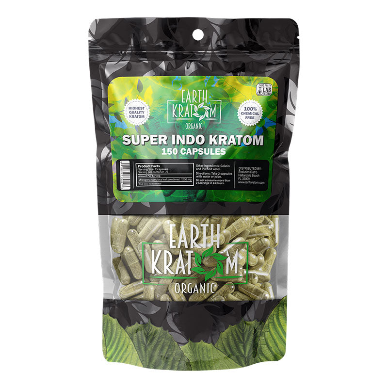 Earth Kratom Organic Capsules (150Ct)
