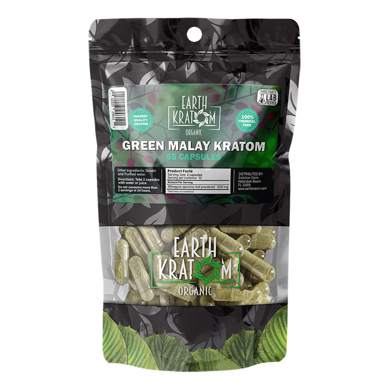 Earth Kratom Organic Capsules (65Ct)