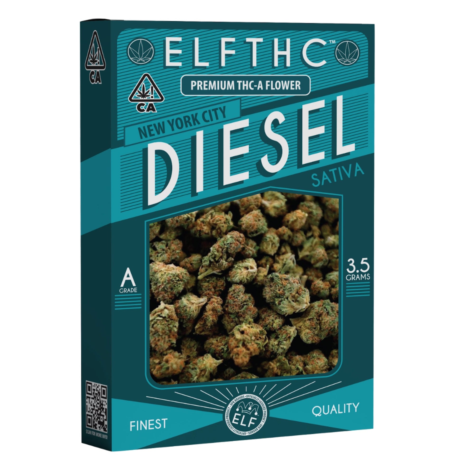 ELF Premium NYC Diesel THC-A Flower - 3g - hqdtechusa