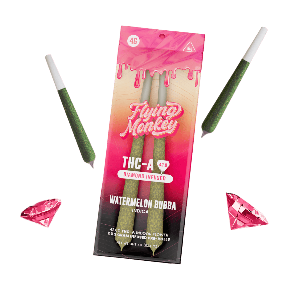 Flying Monkey 42.0 THC-A Pre rolls 2G (2ct) | Prerolls | HQD Tech USA