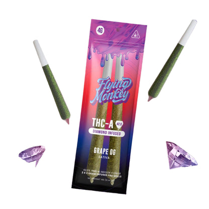 Flying Monkey 42.0 THC-A Pre rolls 2G (2ct) | Prerolls | HQD Tech USA