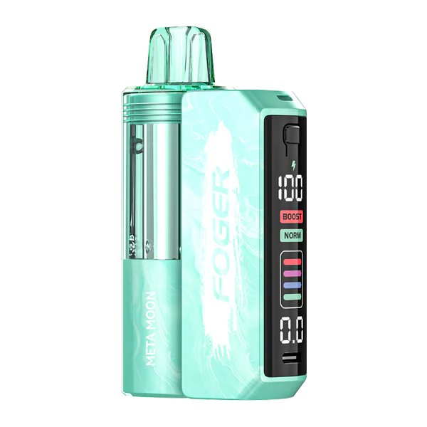 Mint green Foger Meta Moon vape device with digital display and boost mode