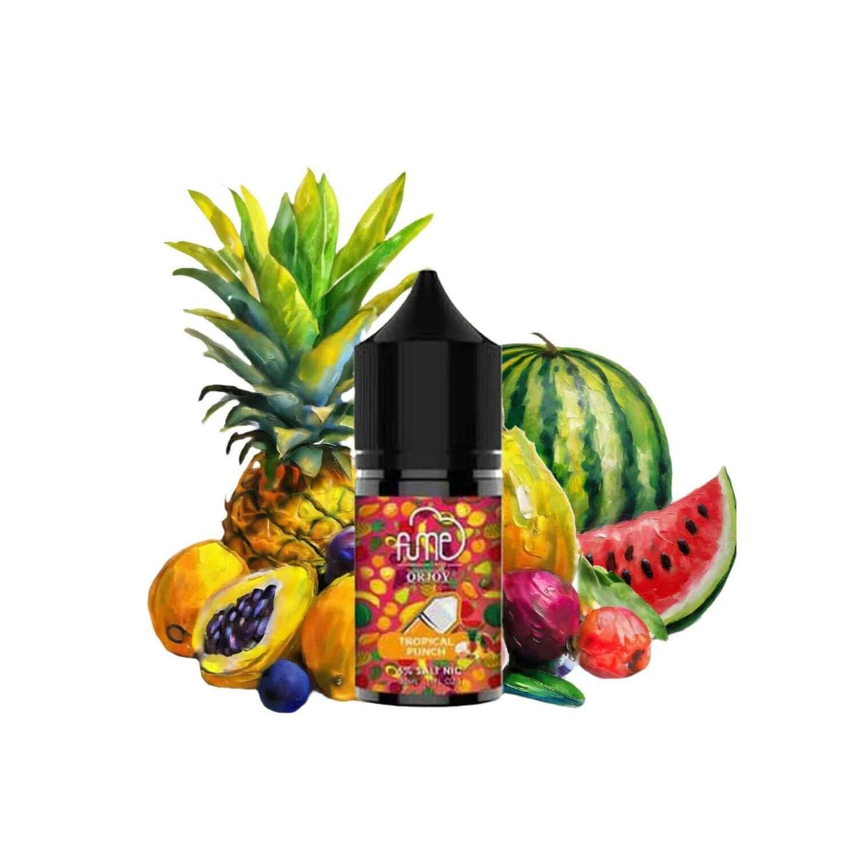 fruit punch vape juice FUME E-Liquid – 30mL Bottle 5.0% Salt Nicotine – HQD Tech USA
