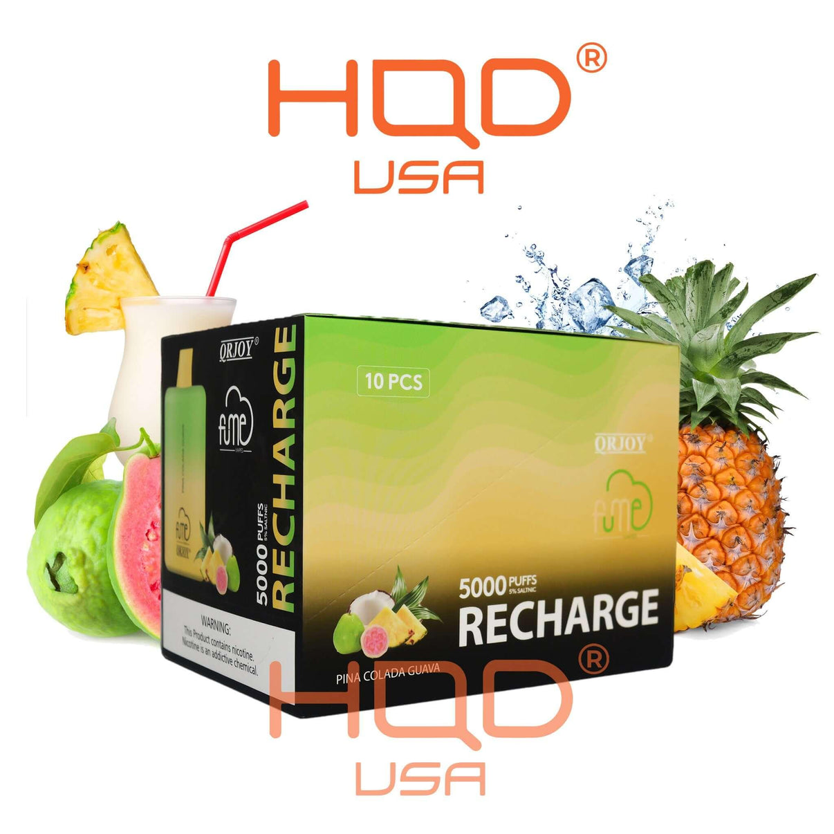 Fume Recharge Disposable Vape (10-Pack) | Disposable Vapes | HQD Tech USA