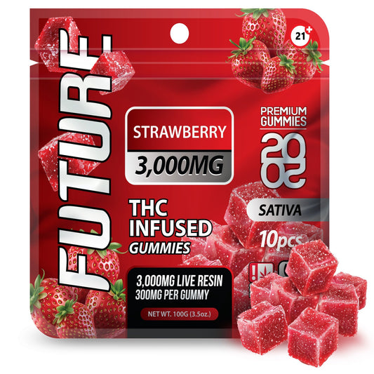 Future THC-A Infused Strawberry Gummies - 3000mg - hqdtechusa