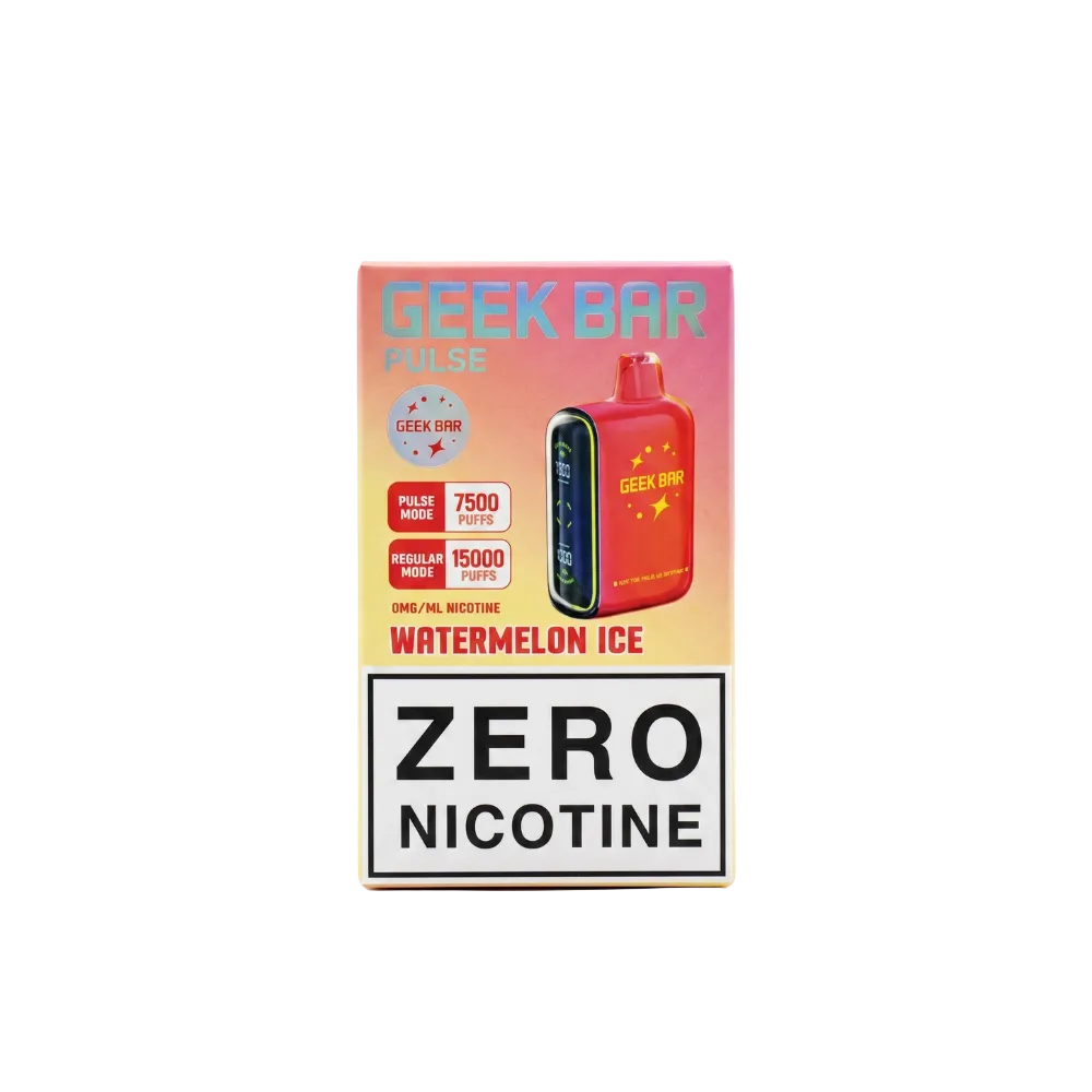 Geek Bar Pulse 15000 Puffs 0mg Nicotine - Watermelon Ice