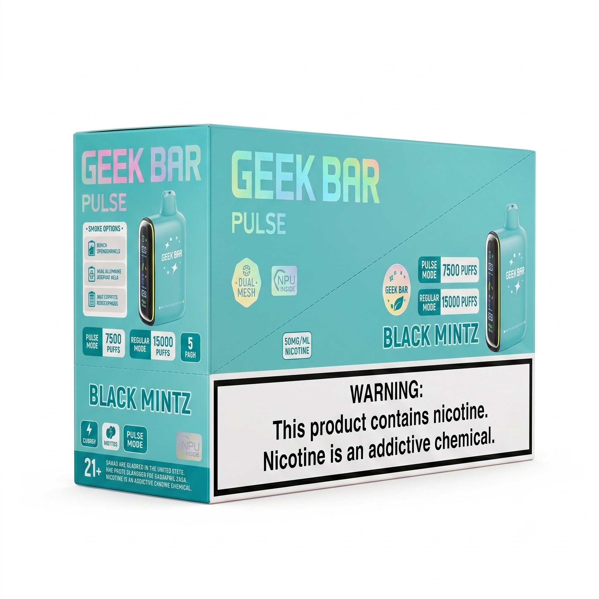 GEEK BAR PULSE 15000 Black Mintz 5 Pack