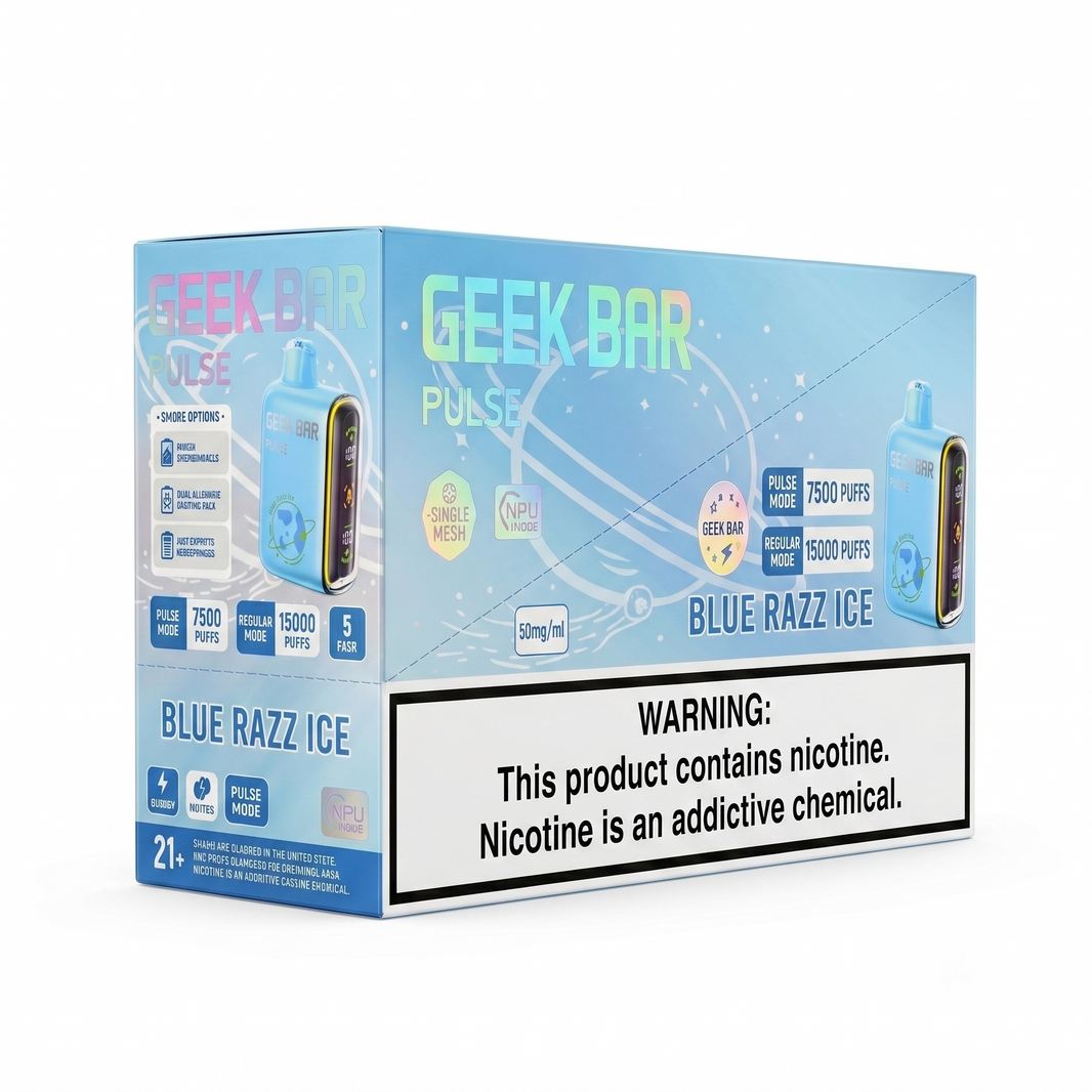 GEEK BAR PULSE 15000 Blue Razz Ice 5 Pack