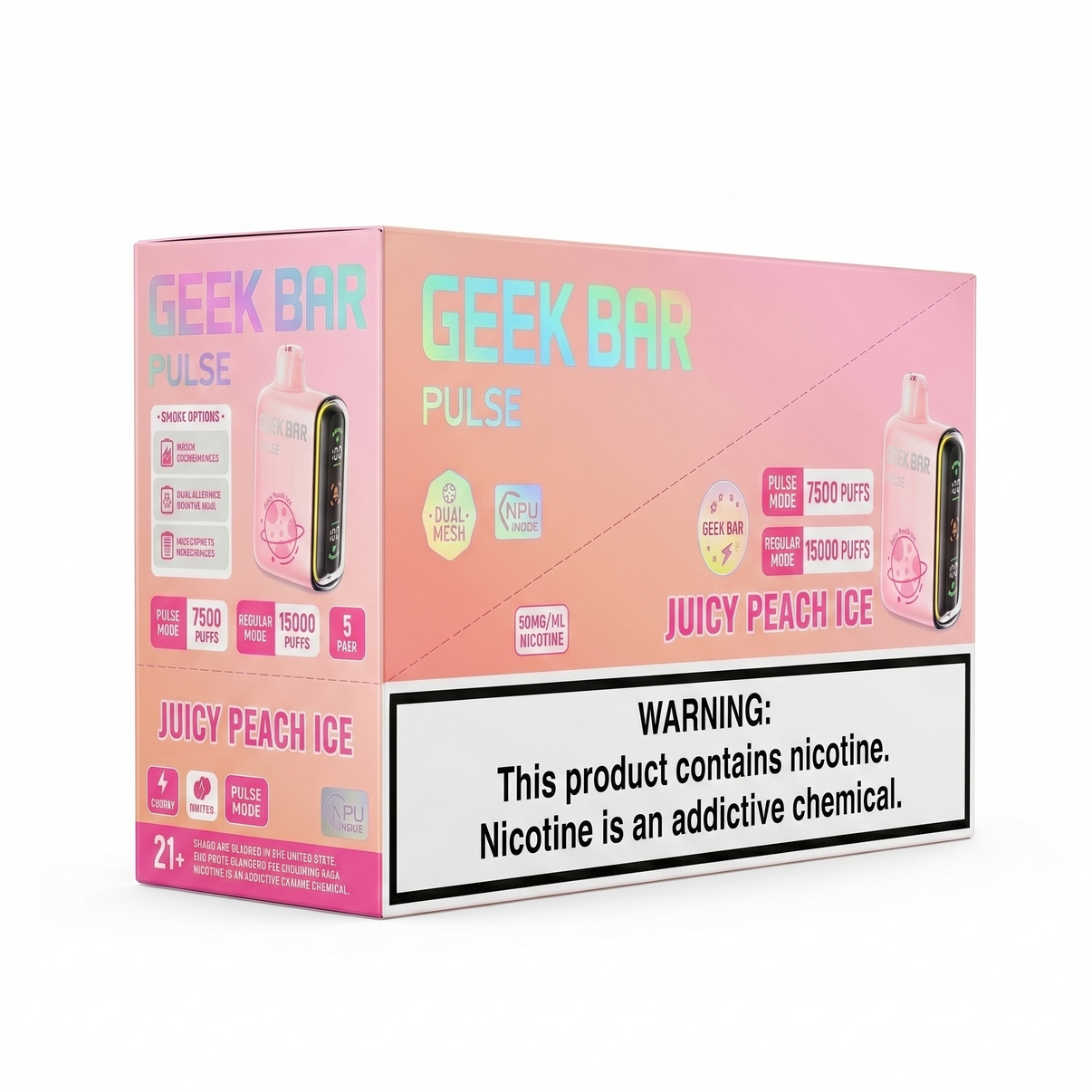GEEK BAR PULSE 15000 Juicy Peach Ice 5 Pack