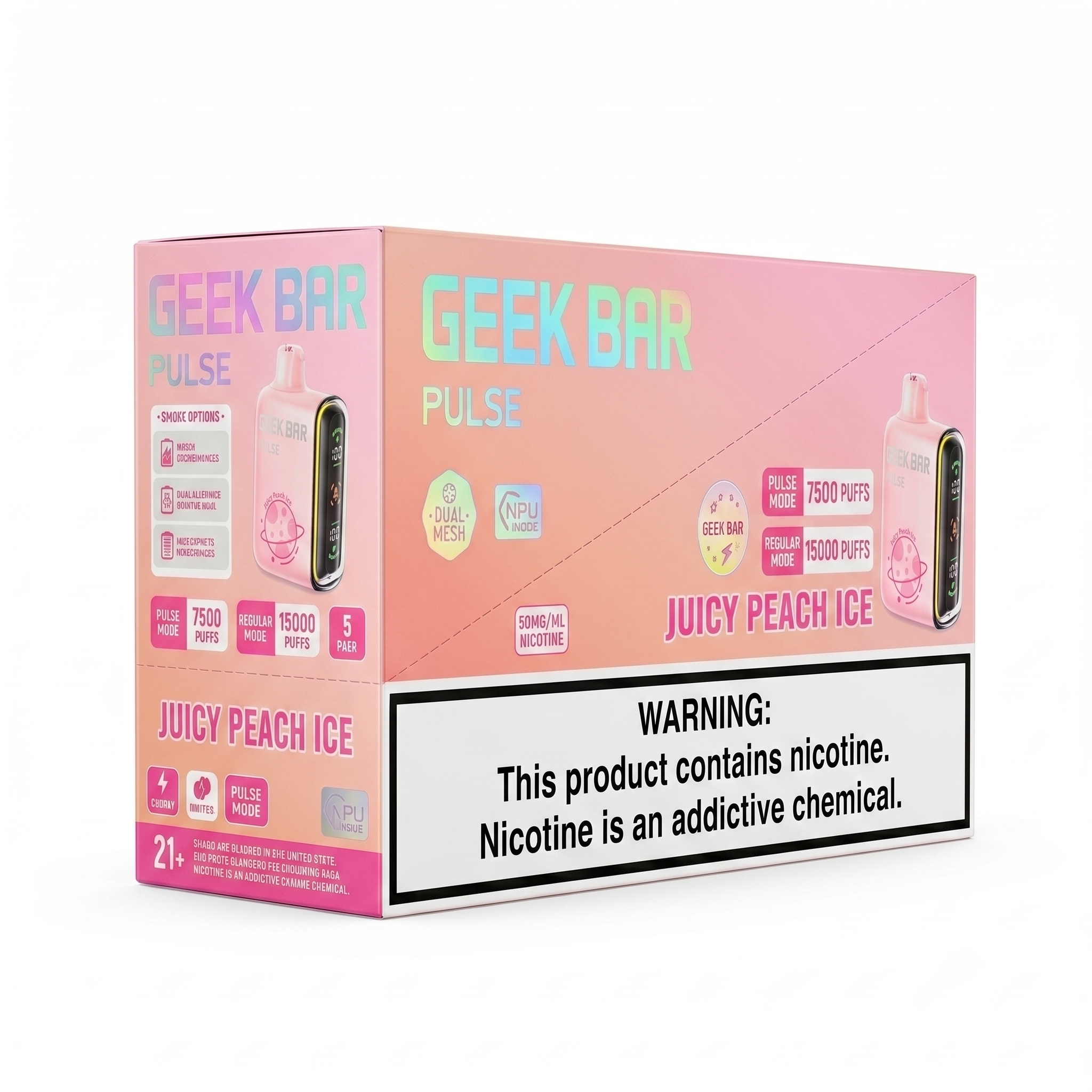 GEEK BAR PULSE 15000 Juicy Peach Ice 5 Pack