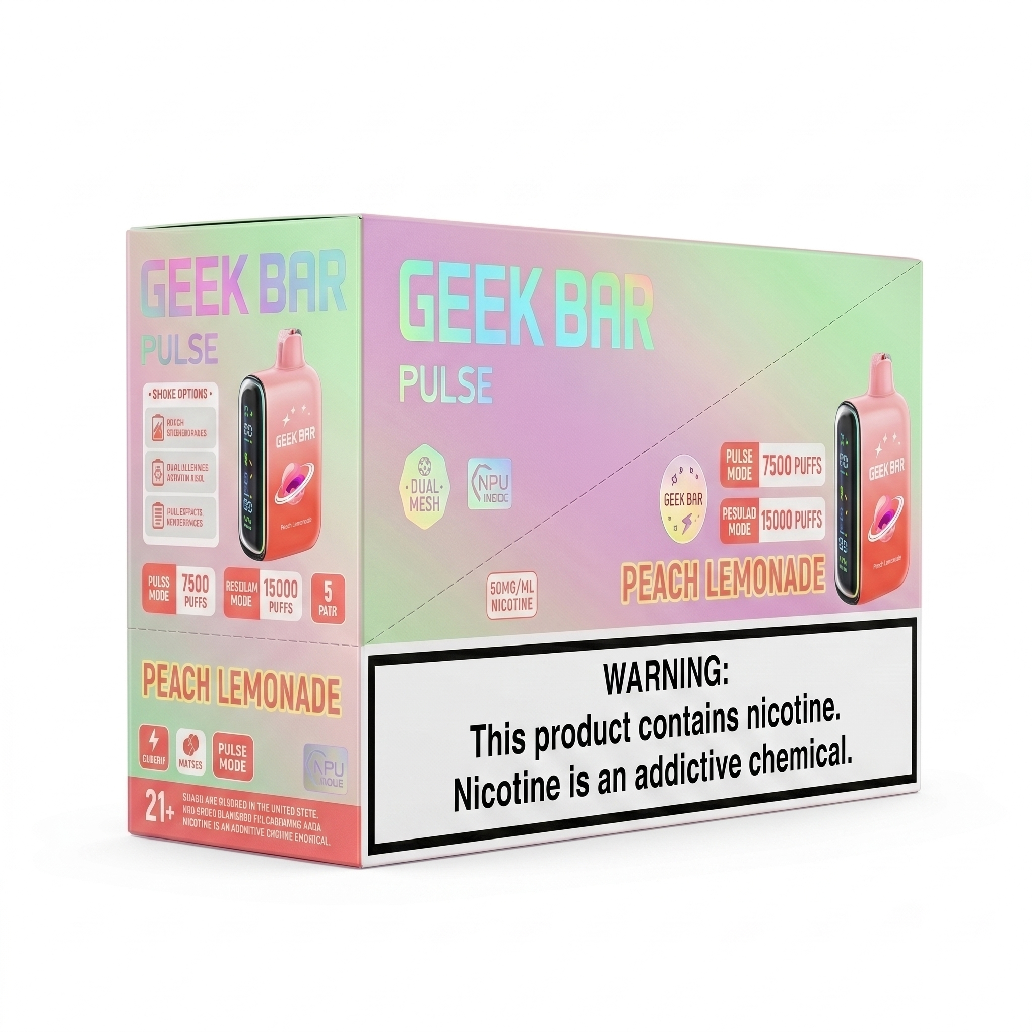 GEEK BAR PULSE 15000 Peach Lemonade 5 Pack