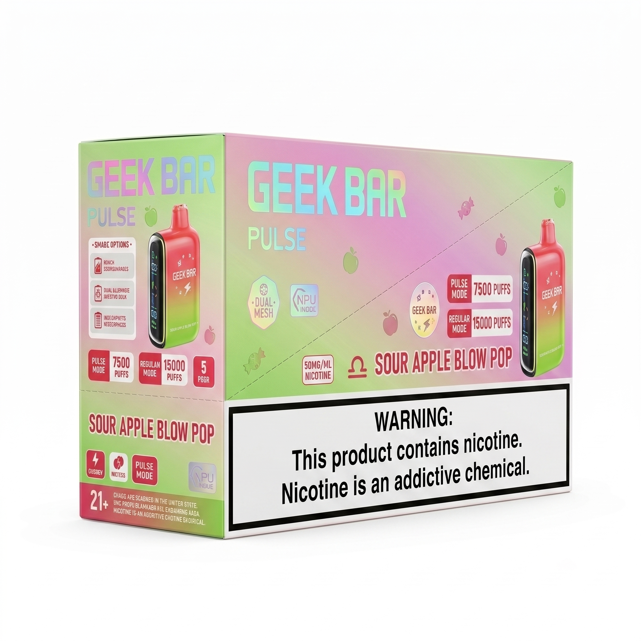 GEEK BAR PULSE 15000 Sour Apple Blow Pop 5 Pack