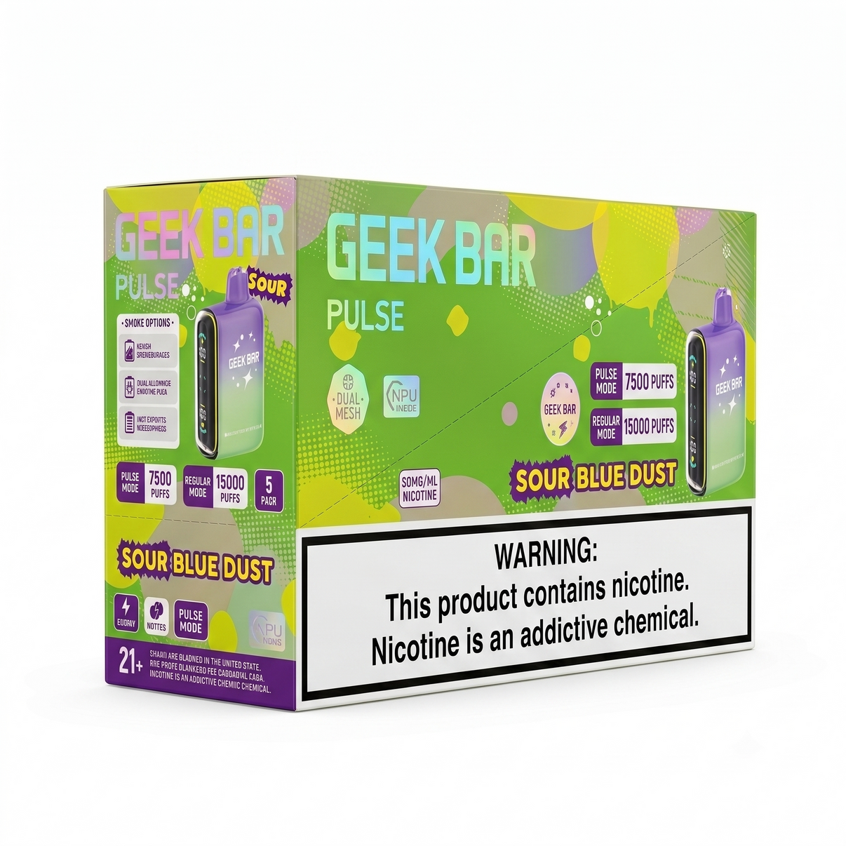 GEEK BAR PULSE 15000 Sour Blue Dust 5 Pack