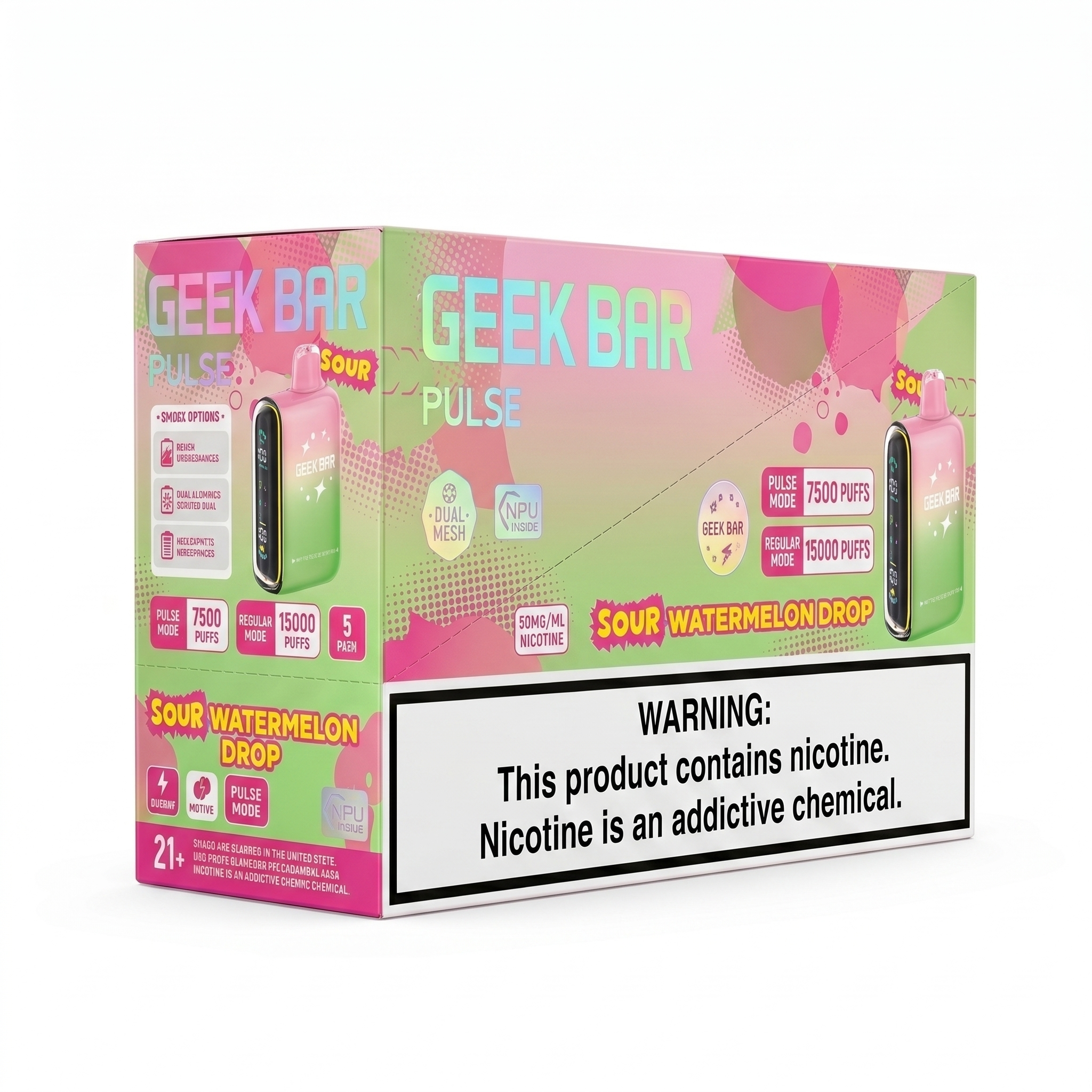 GEEK BAR PULSE 15000 Sour Watermelon Drop 5 Pack