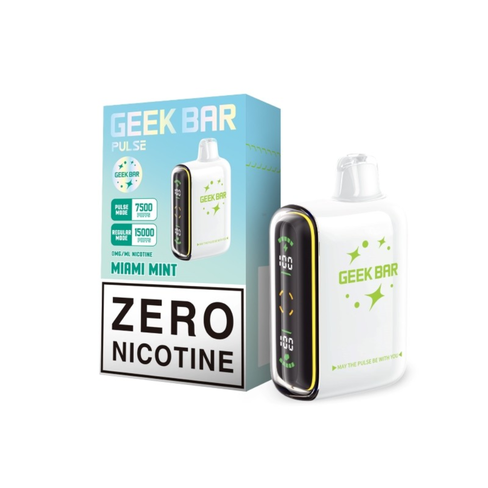 Geek Bar Pulse Zero Nicotine Disposable Vape 15000 Puffs - Miami Mint