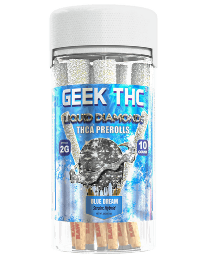 Geek THC Liquid Diamonds THCa Pre Rolls 2G (10ct) | Prerolls | HQD Tech USA