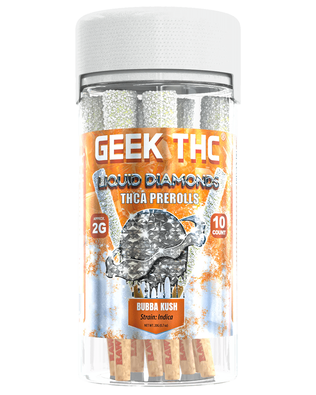 Geek THC Liquid Diamonds THCa Pre Rolls 2G (10ct) | Prerolls | HQD Tech USA