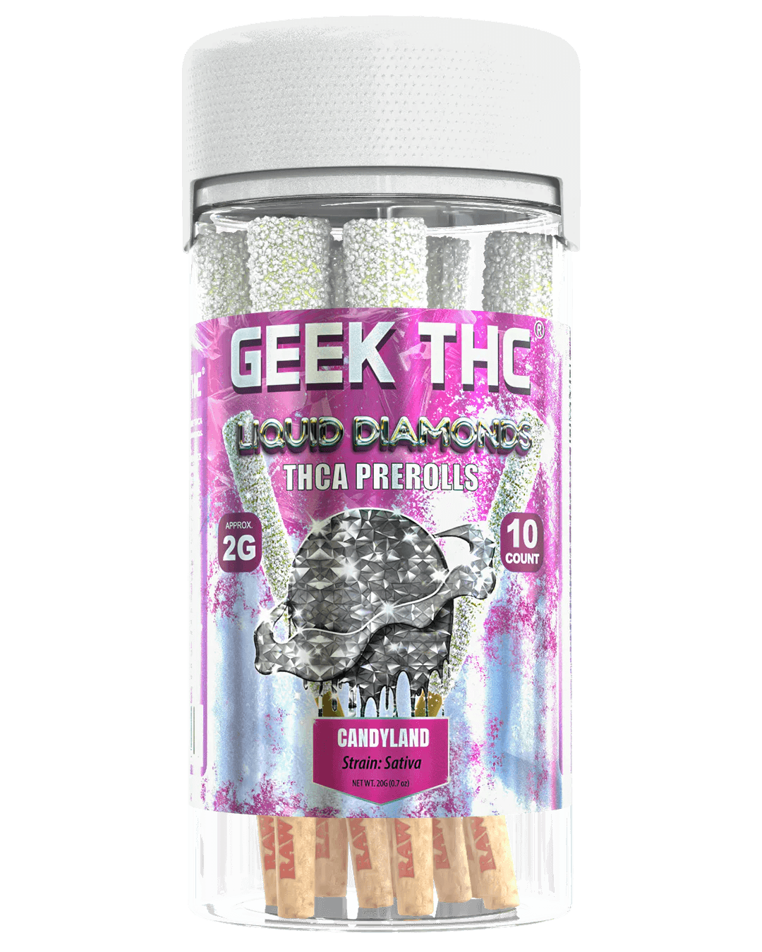 Geek THC Liquid Diamonds THCa Pre Rolls 2G (10ct) | Prerolls | HQD Tech USA