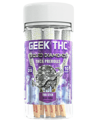 Geek THC Liquid Diamonds THCa Pre Rolls 2G (10ct) | Prerolls | HQD Tech USA