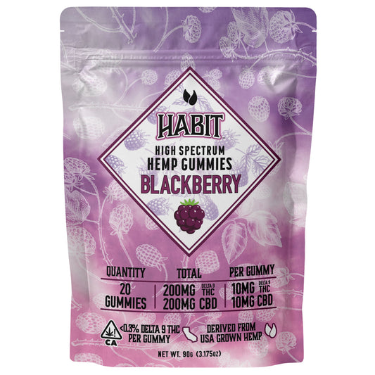 Habit High Spectrum Delta 9 + CBD Blackberry Gummies - 200mg - hqdtechusa