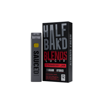 Half Bak'd Lucid Blends Disposable Vape 1 Gram - Strawberry Jam